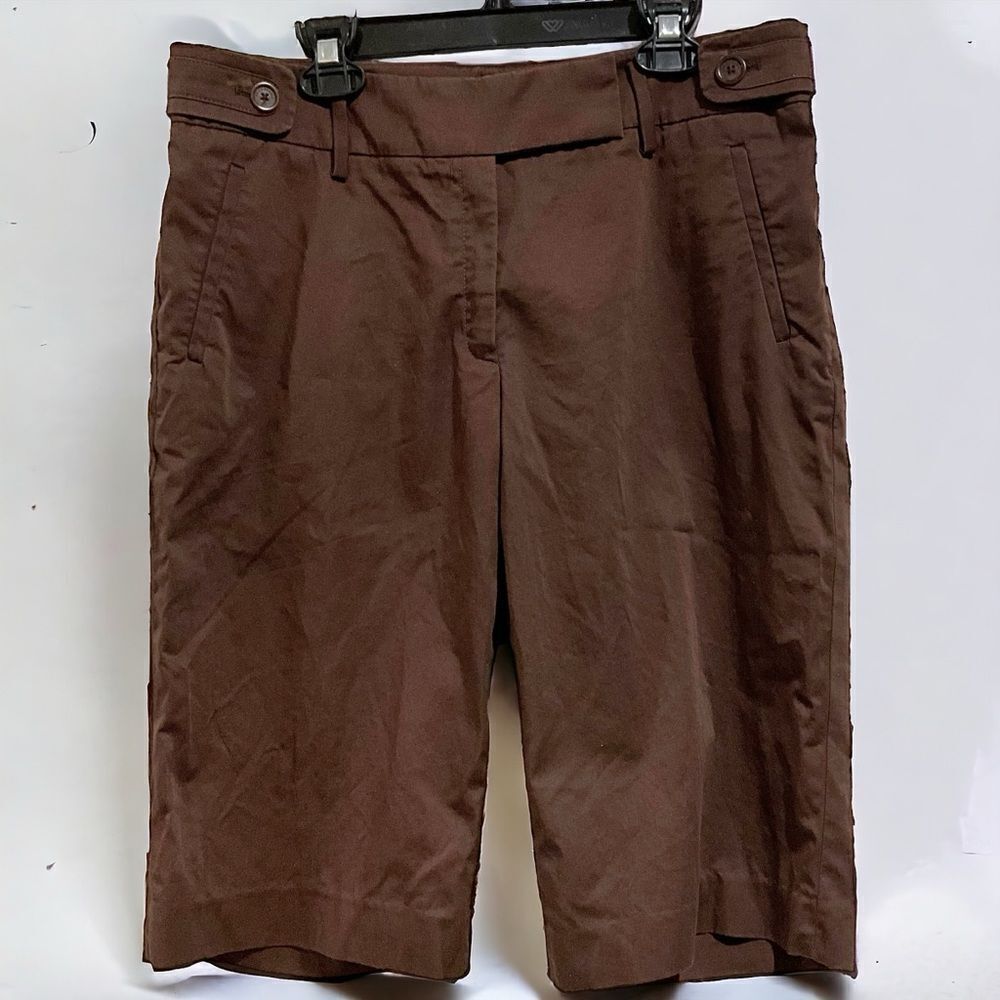 Facconable cotton spandex Bermuda shorts brown size 8